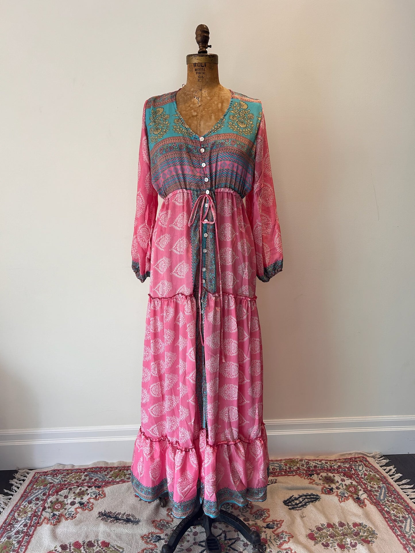 Maxi Duster Dress - Bubble Pink