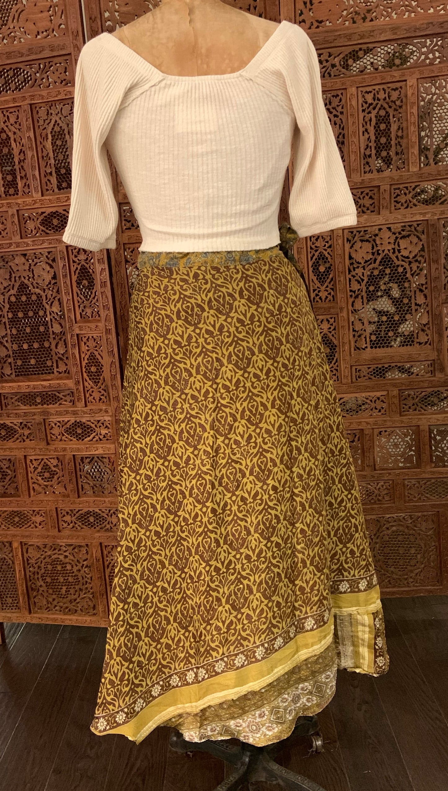 Long Multi Wear Reversible Skirt - Stone Yellow