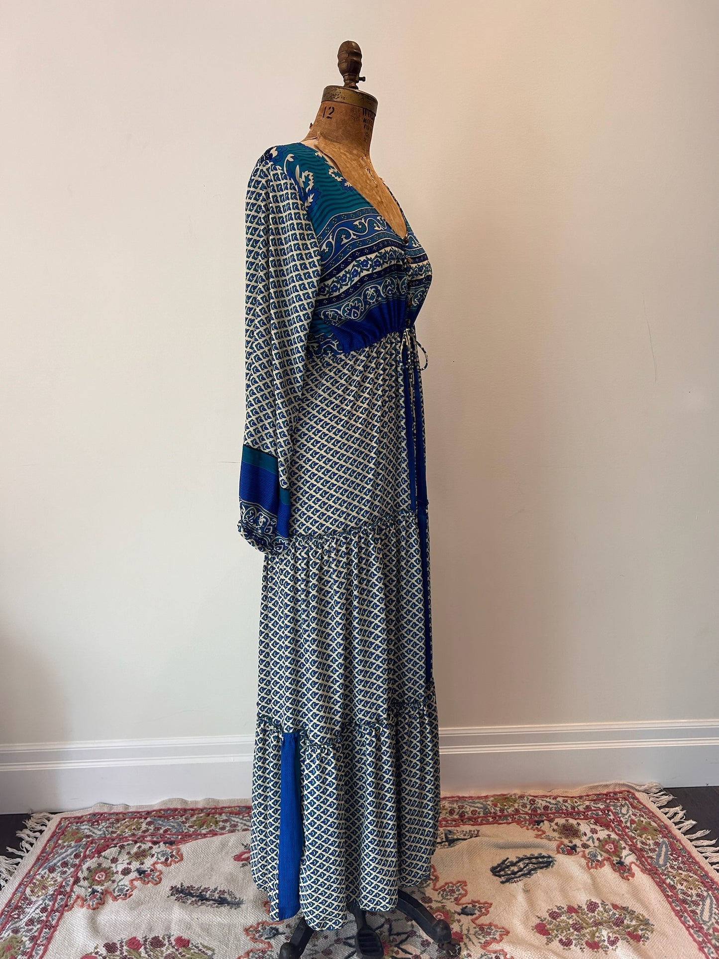 Maxi Duster Dress - Blue Mix