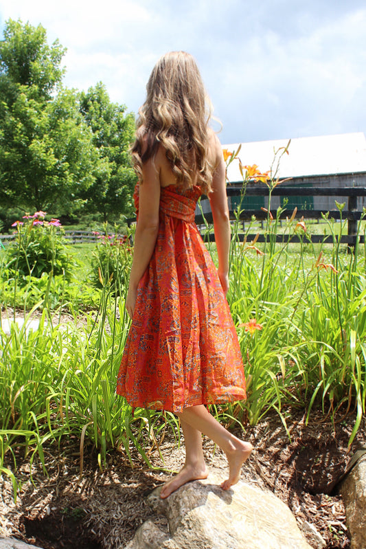 Wildflower Dress - Orange