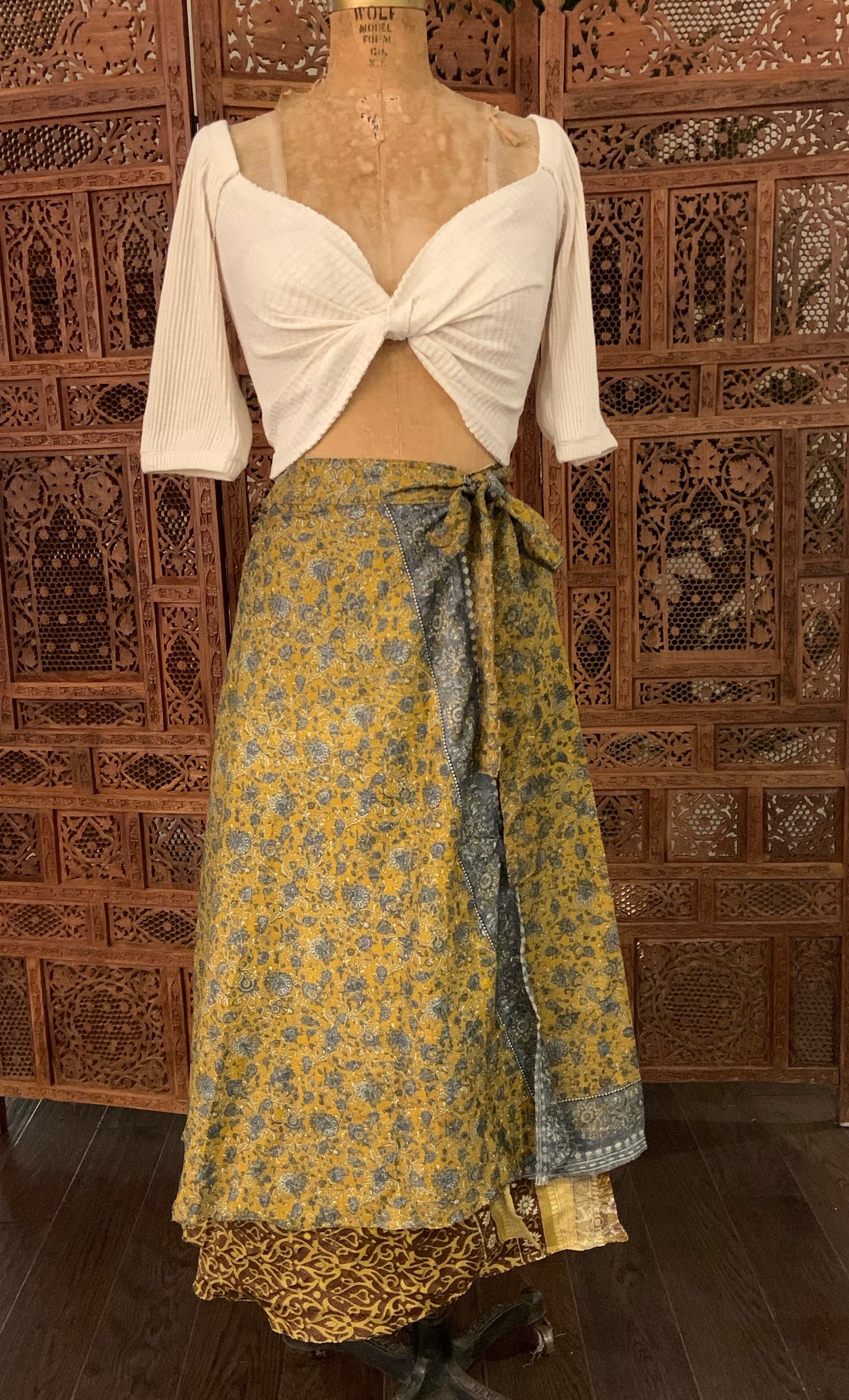 Long Multi Wear Reversible Skirt - Stone Yellow