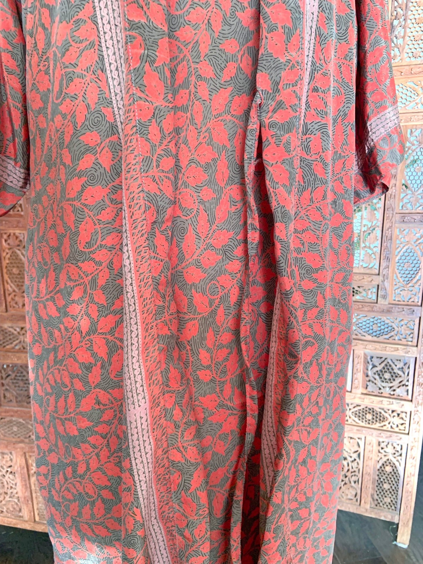 Silk Dress and Kimono Set - Orange