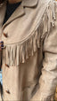 Vintage Suede Leather Fringe Jacket