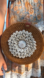Cowrie Shell Round Rattan Bag