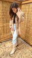 Vintage Suede Leather Fringe Jacket