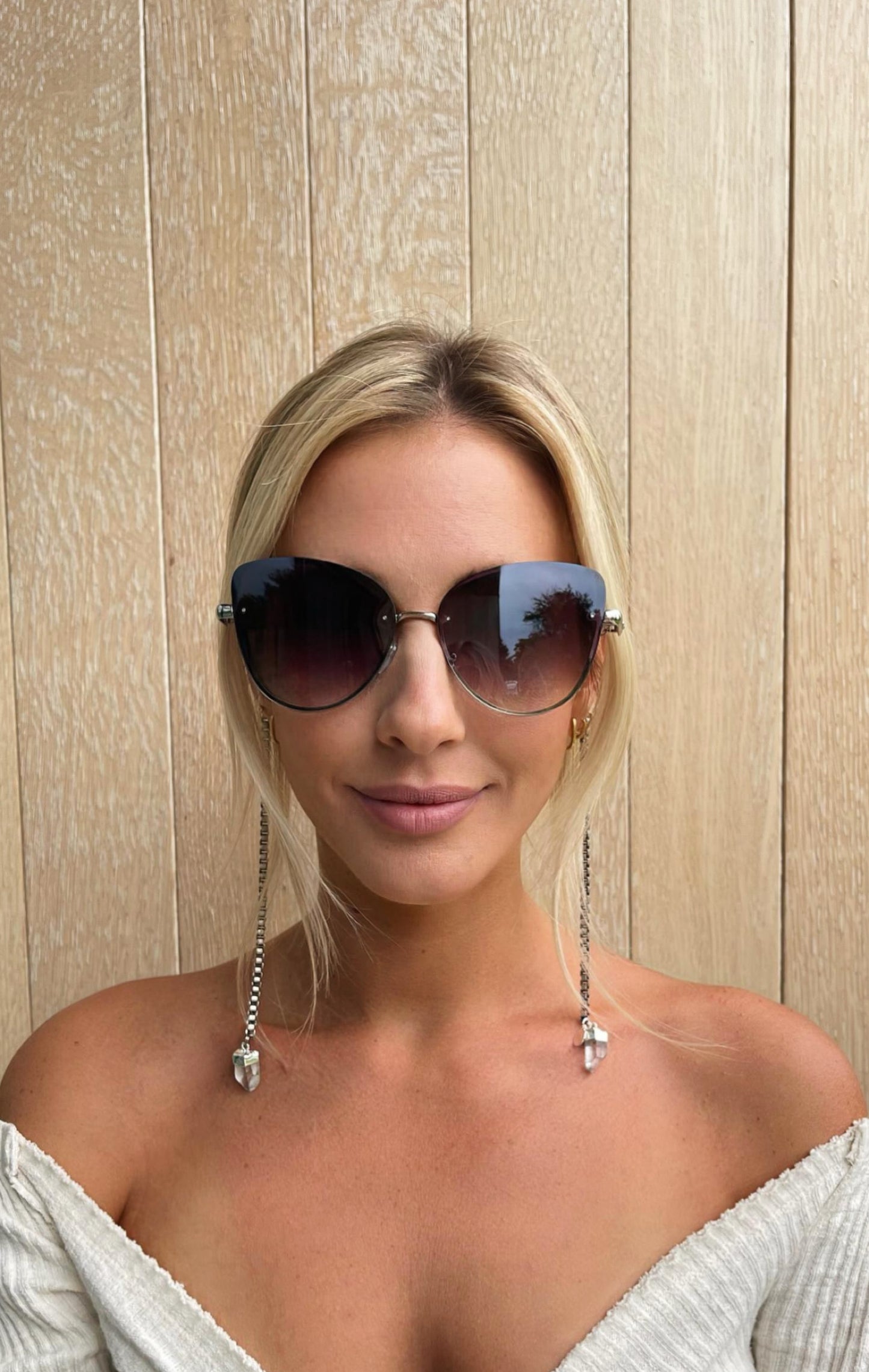 Silver Minx Crystal Sunglasses