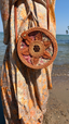 Floral Round Rattan Bag