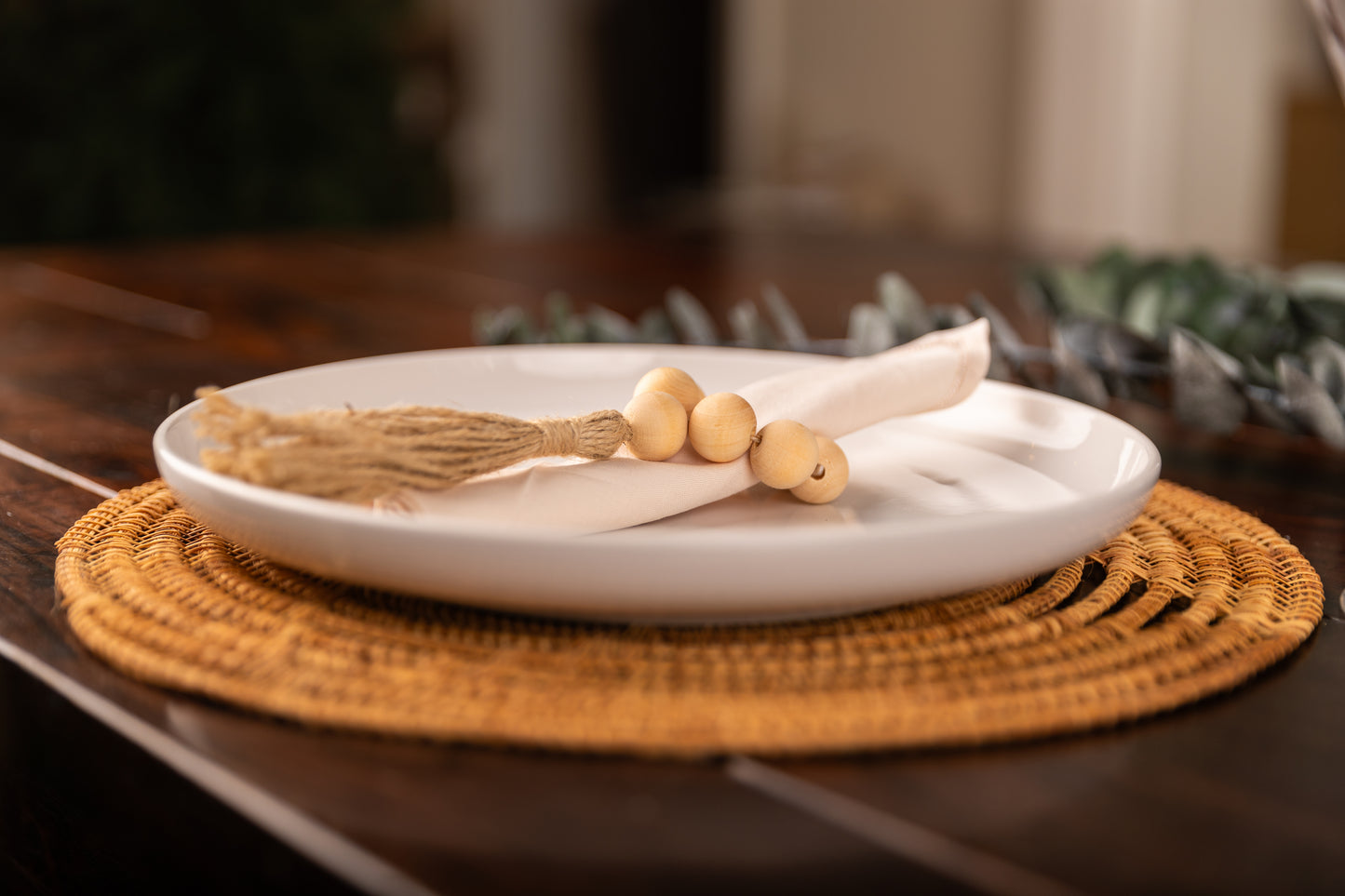 Round Palm Rattan Placemat