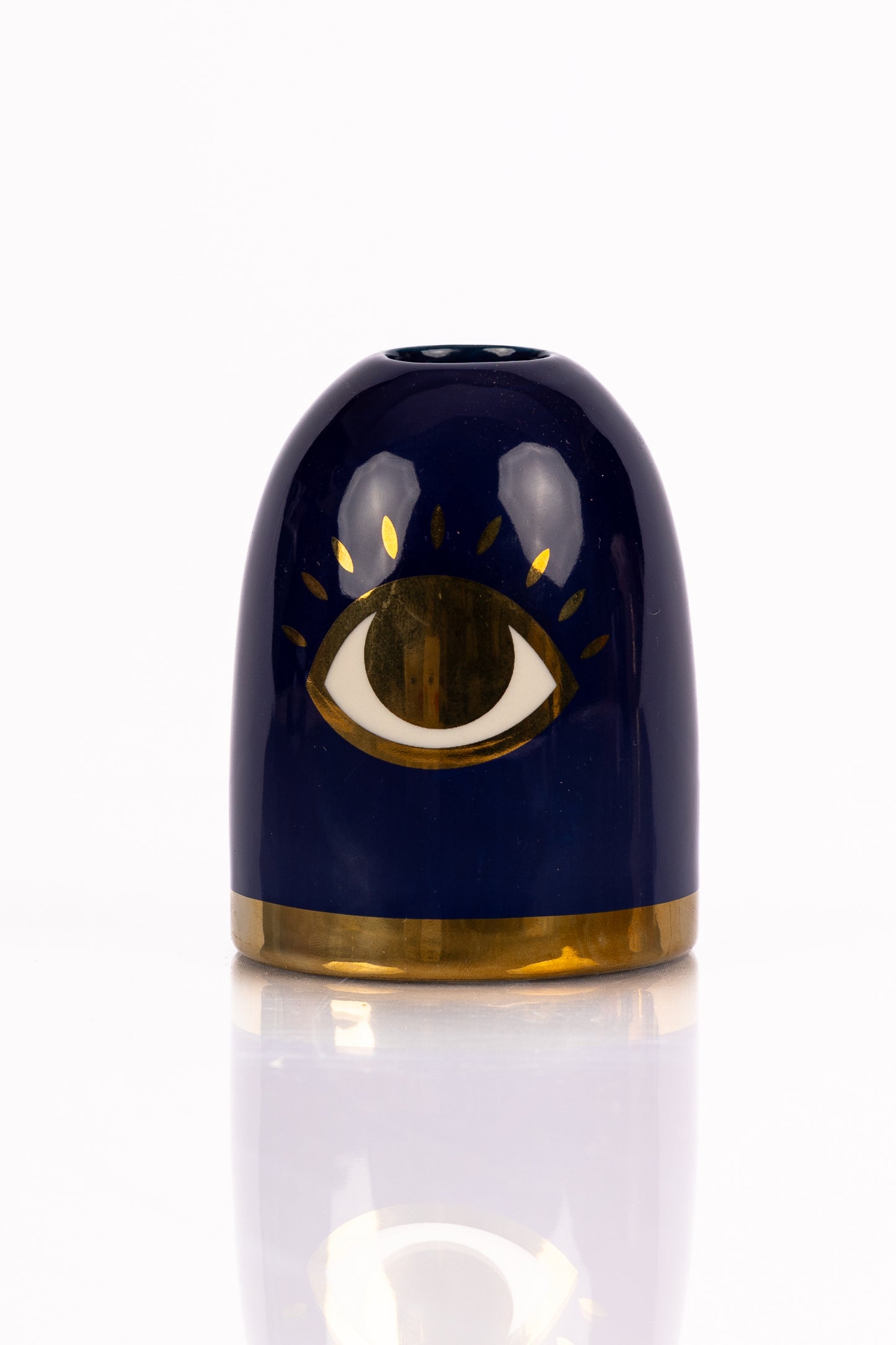 Evil Eye Ceramic Taper Holder