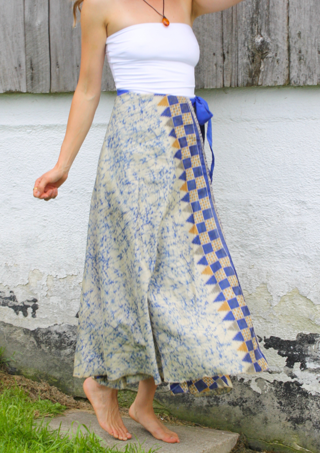 Long Multi Wear Reversible Skirt - Royal