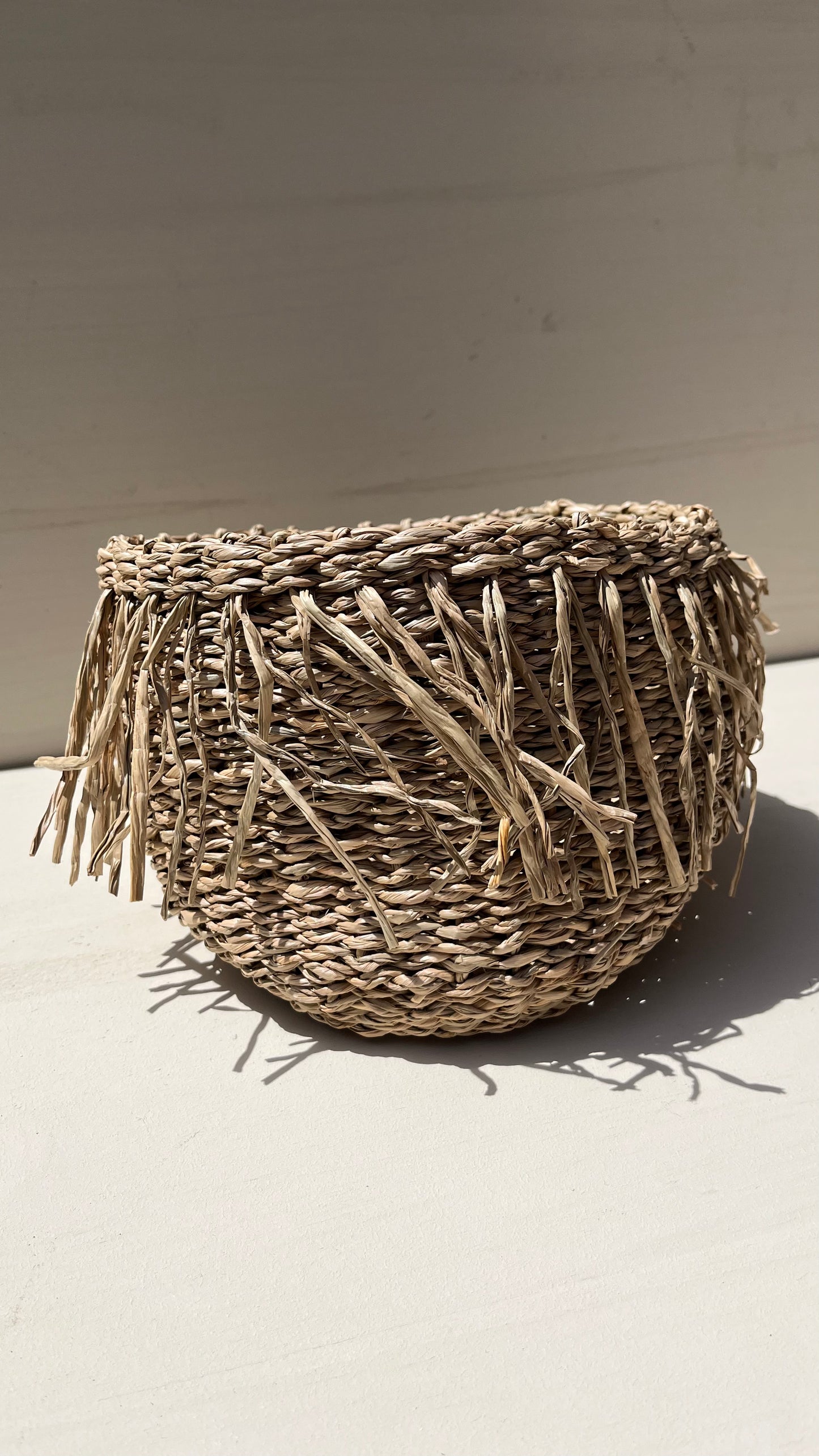 Grass Fringe Basket